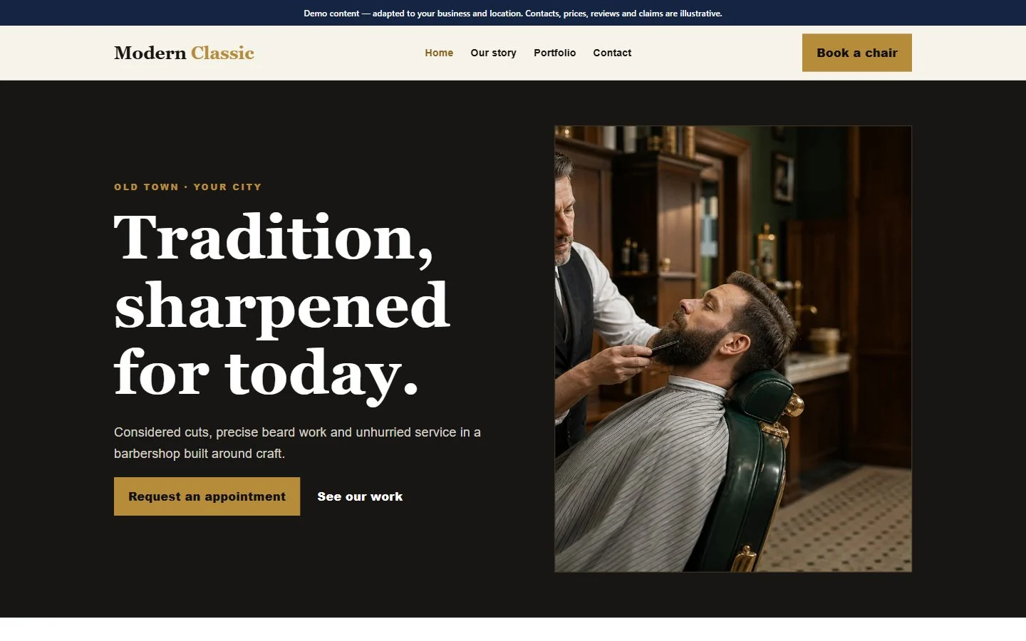 Modern Classic website template preview