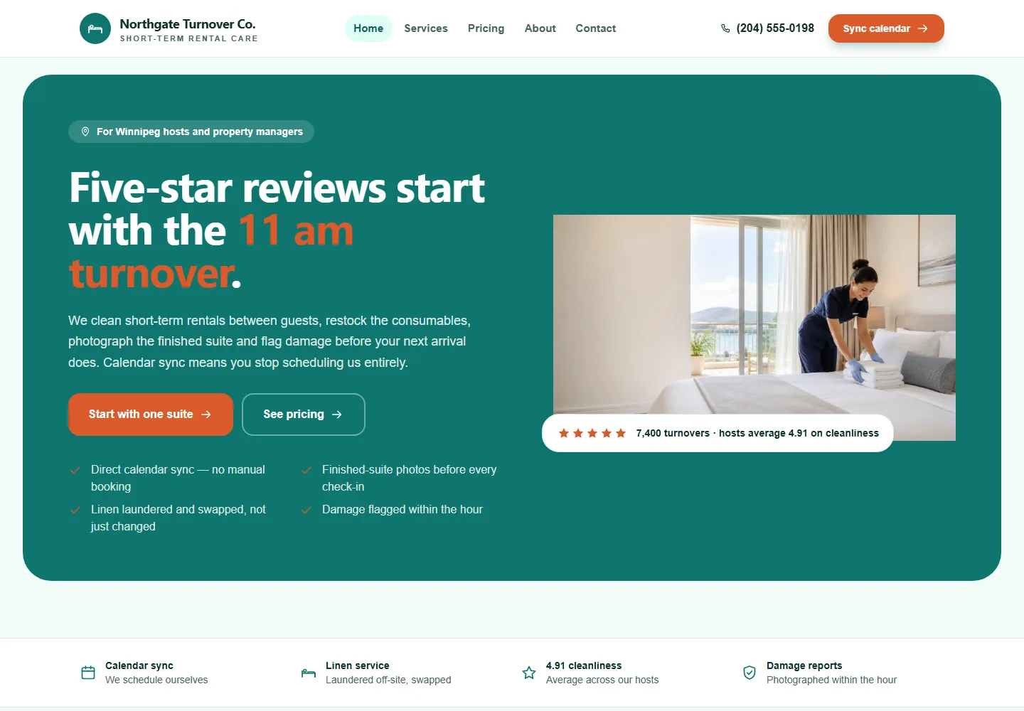 Northgate Turnover Co. website template preview