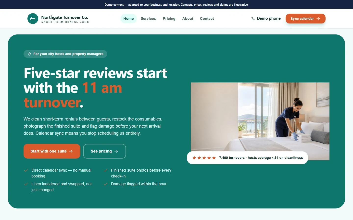 Northgate Turnover Co. website template preview