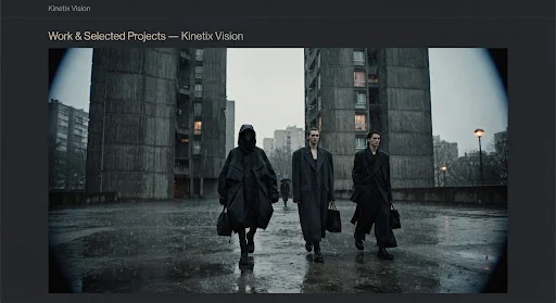 Monolithic brutalist concrete architecture in Paris under heavy rain, high-fashion models in oversized architectural silhouette outerwear, heavy 35mm film grain, stark monochromatic obsidian tones with subtle amber light bleed, Hawk anamorphic lens distortion