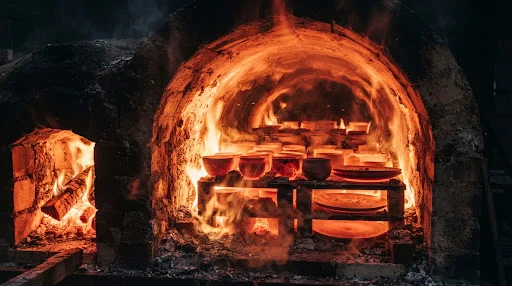 Reduction firing kiln
