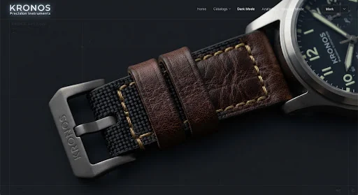 High durability ballistic Kevlar woven watch strap bonded with rich dark Horween Chromexcel leather and a custom machined titanium buckle. Detailed macro photo showing heavy-duty aramid stitching and natural pebble grain texture.