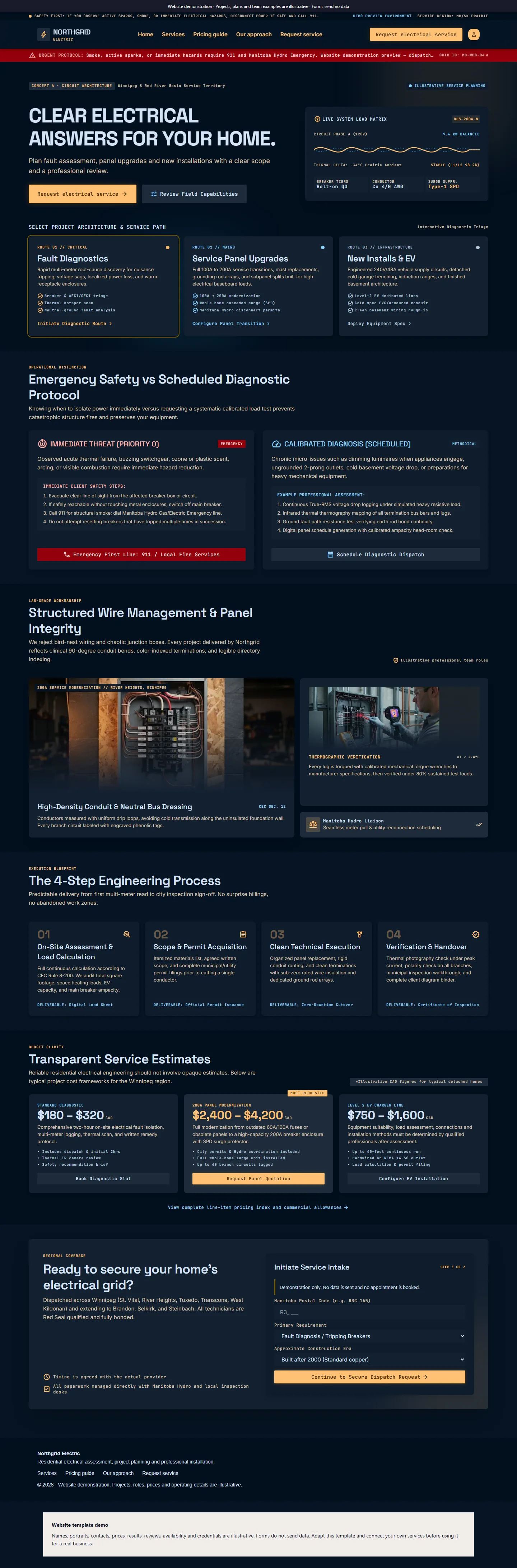 Northgrid Electric website template preview