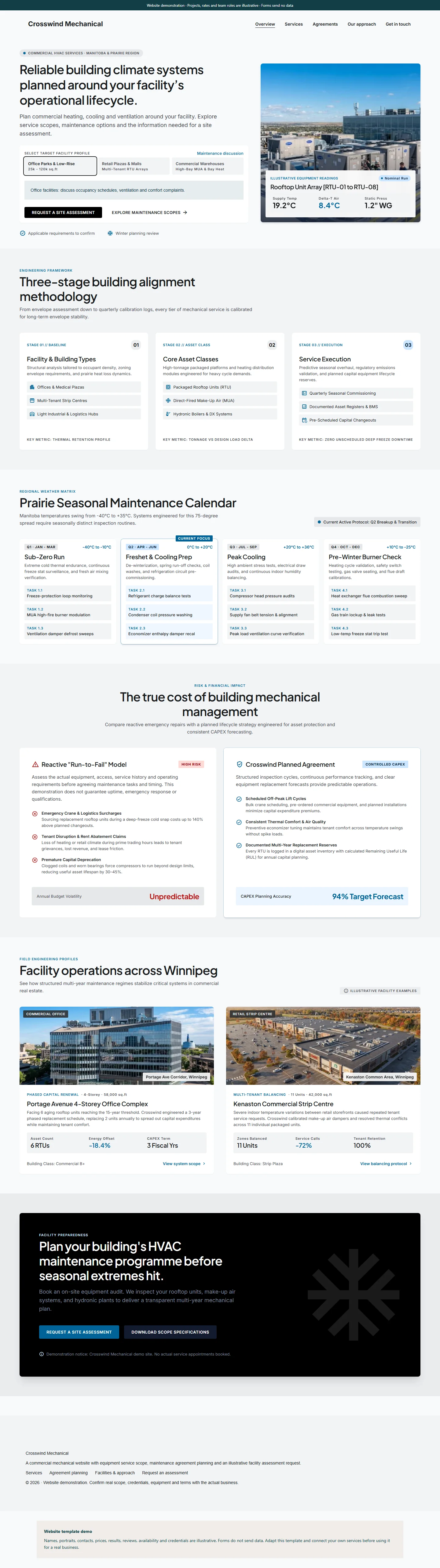 Crosswind Mechanical website template preview