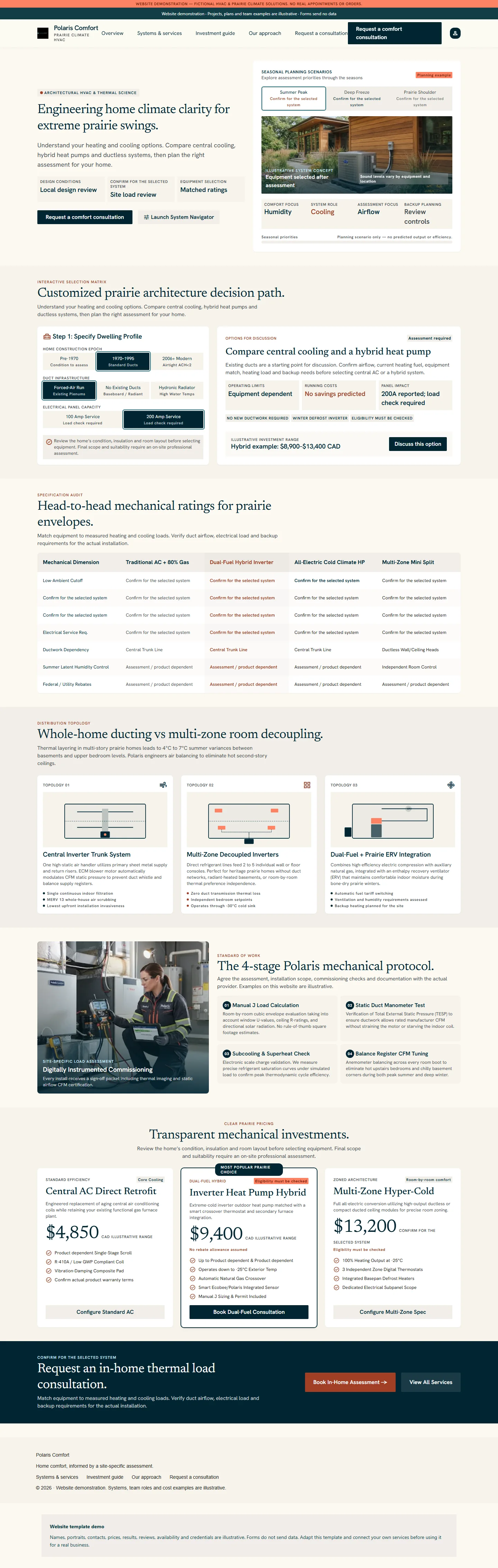 Polaris Comfort website template preview