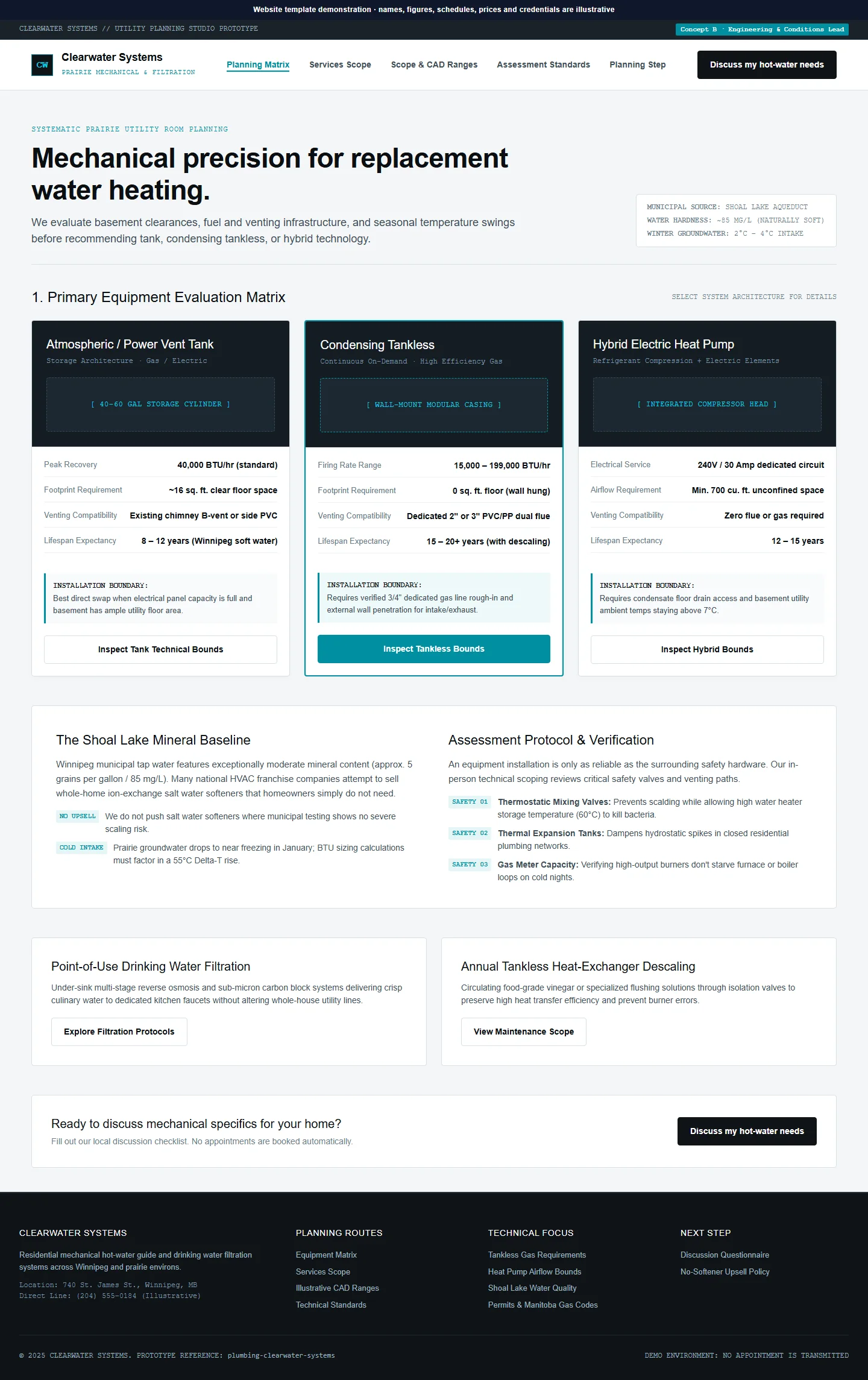 Clearwater Systems website template preview